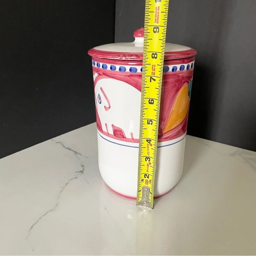 Pig Canister with Lid - Solimene Vietri